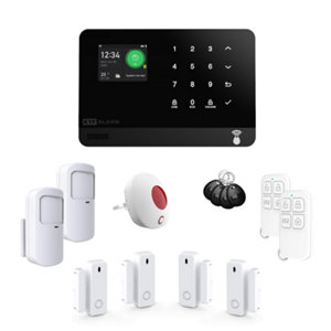 Système d’alarme sans fil connecté WiFi/4G RFID compatible Tuya, Alexa et Google