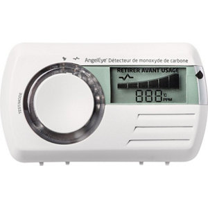 Détecteur de monoxyde de carbone avec 1 pile lithium 3 V incluse, autonomie 7 ans, garantie 7 ans