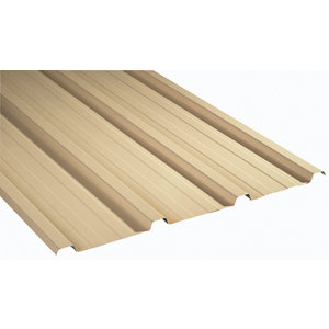 Bac en acier galvanisé beige pour toiture et bardage 2 x 0,8 m