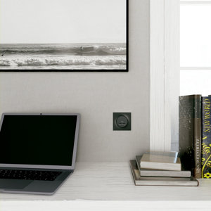 Prise chargeur double USB "Odace" anthracite