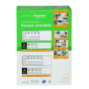 Tableau monté câblé 2 rangées 26 modules T1/T2/T3