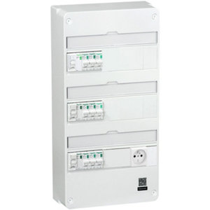 Tableau monté câblé 3 rangées 39 modules + prise modulaire offerte