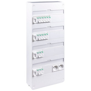 Tableau monté câblé 4 rangées 13 modules