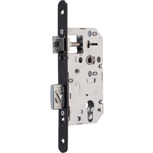 Serrure à encastrer D455 noire - Axe à 50 mm rond