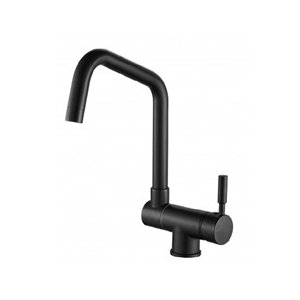 Mitigeur évier noir rabattable MICA