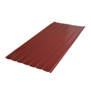 Plaque acier nervuré galvanisée rouge 2 X 0.90M
