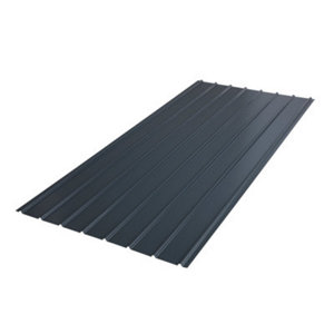 Plaque acier nervurée galvanisée gris anthracite 2X0.90M