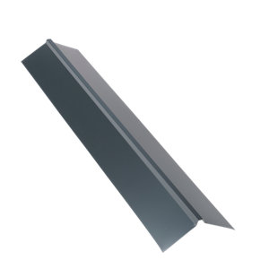 Faîtière bi pente acier s12 gris anthracite 100x19 cm