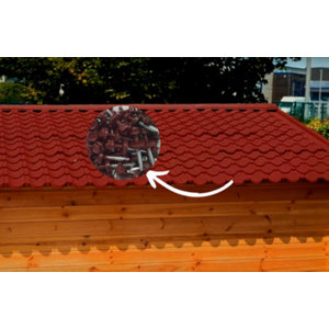 Lot de 50 vis et rondelles 4,9 x 35 mm rouges