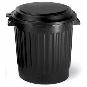 Spetebo Poubelle De Jardin Mobile 110L Avec Couvercle Noir - Robuste Et Pratique