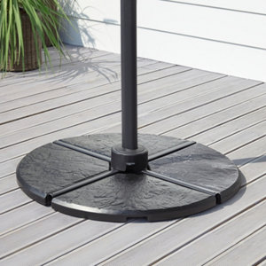 Lest pour parasol dalle béton "EDA" environ 18 kg décor pierre