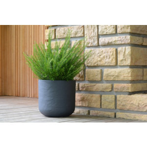 Pot rond Volcania Anthracite 50 cm 67L