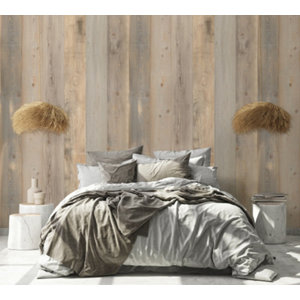 Lambris PVC NORDIC gris finition bois aspect naturel -  260 cm X 35 cm ÉP. 5 mm - Grosfillex