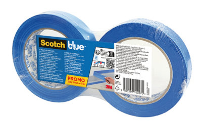 Lot De 2 Rubans De Masquage Scotchblue Multisurfaces Bleu - L.24mm X L.41m