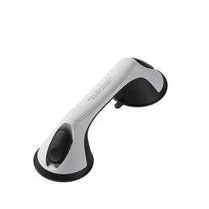 Barre à ventouses 30 cm blanc et noir fixation sans perçage