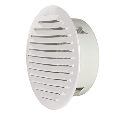 Grille d'aération métal Autogyre à persiennes avec moustiquaire Ø100 mm - vue 2