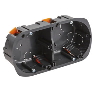 Boîte multi-matériaux 2 postes Ø 67 mm Prof. 40 mm