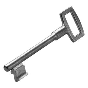 Serrure en applique horizontale laquée 140x80 mm pour porte cave droite