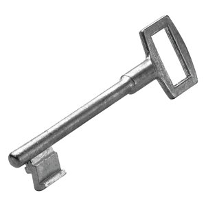 Serrure en applique horizontale laquée 140x80 mm pour porte cave gauche