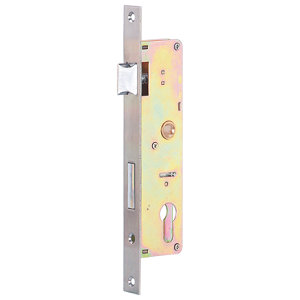 Serrure à encastrer axe 31 mm 4,5 x18 cm en acier embouti