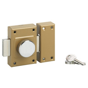 Verrou à bouton pour porte intérieure cylindre 21x40 mm