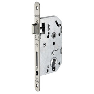 Serrure à encastrer pour porte d'entrée axe 50 mm réversible