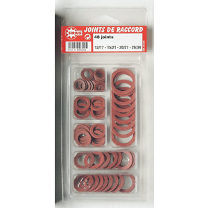Coffret d'assortiment de 65 joints en fibre
