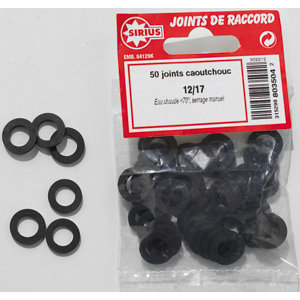 Sachet de 8 joints en caoutchouc EPDM 12x17 mm
