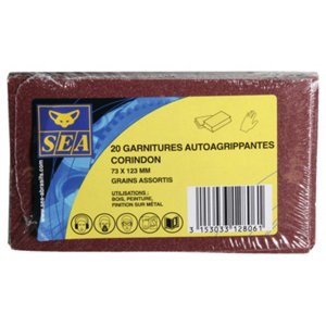 Lot de 20 abrasifs corindon, grains assortis pour tous les travaux de préparation