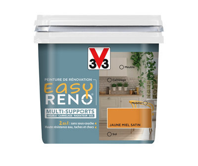 Peinture de rénovation supports V33 Easy Reno jaune miel satin - vue 2