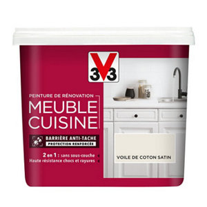 Peinture de rénovation meubles cuisine acrylique satin voile de coton 0,75 L