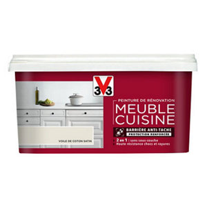Peinture de rénovation meubles cuisine acrylique satin voile de coton 2 L