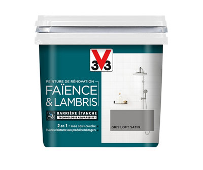 Peinture de rénovation faïence et meuble de salle de bain V33 loft satin 750ml - vue 2