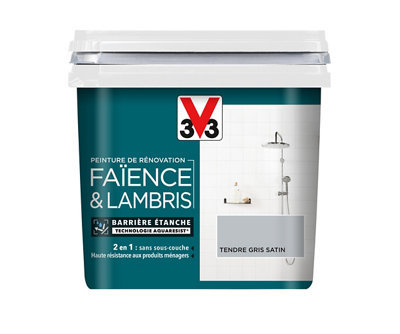 Peinture de rénovation faïence et meuble de salle de bain V33 tendre satin 750ml - vue 2