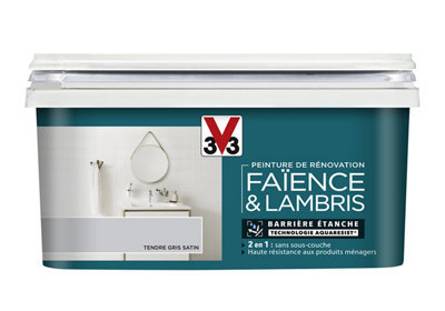 Peinture de rénovation faïence et meuble de salle de bain V33 tendre satin - vue 2