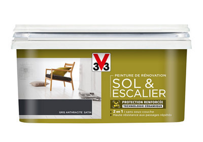 Peinture de rénovation sol parquet carrelage V33 satin - vue 2