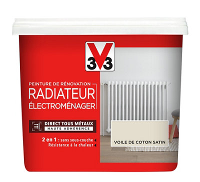 Peinture de rénovation radiateur électroménager V33 voile de coton satin - vue 2