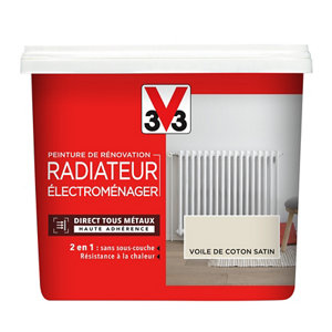 Peinture de rénovation radiateur et électroménager acrylique satin voile de coton 0,75 L