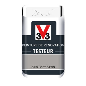 Testeur peinture de rénovation acrylique satin gris galet 50 ml