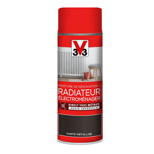 Aérosol de peinture de rénovation radiateur et électroménager acrylique métallisé fonte 400 ml