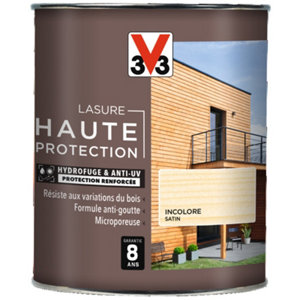 Lasure bois extérieur incolore satinée 0,75 L