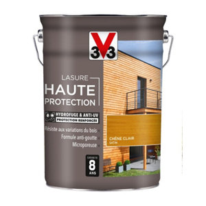 Lasure bois extérieur ton chêne clair satin 5 L
