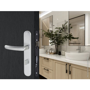 Ensemble de porte entraxe 165 mm avec serrure à condamnation "budget 165 tcd"