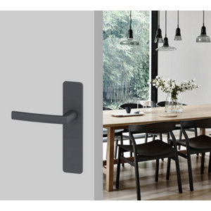 Ensemble poignée de porte "Koya" sans trou - Entraxe 195 mm