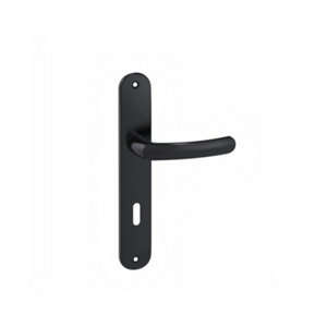 Ensemble de poignée de porte BUDGET EA195 ONYX TS noir entraxe 195 mm