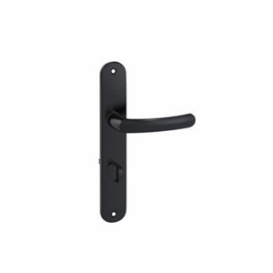 Ensemble de poignée de porte BUDGET EA195 ONYX TCD noir entraxe 195 mm