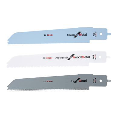 Lot de 3 lames scie sabre pour scie égoïne Bosch - vue 1