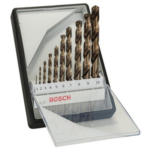 Coffret de 10 forets à métaux Robust Line HSS-Co, 1-10 mm