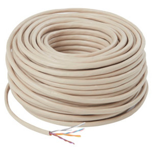 Câble téléphone PTT 298 4 paires ivoire - 25 m