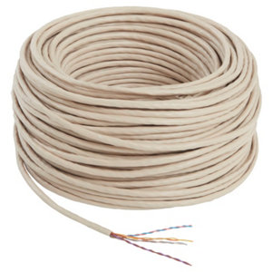 Câble téléphone PTT 298 4 paires ivoire - 50 m